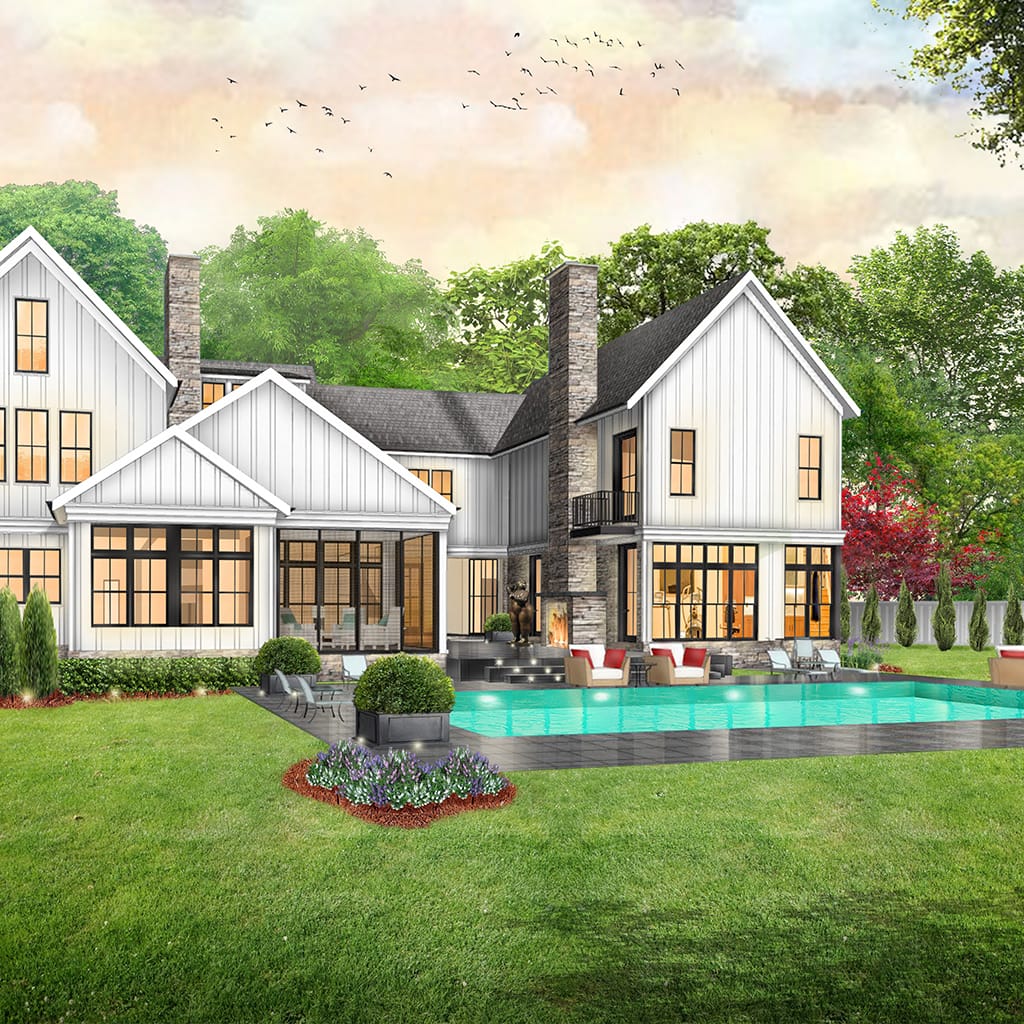 Image of a rendering for a custom home by Michael Bennett Homes®