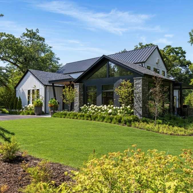 Natural Stone with Board and Batten Siding