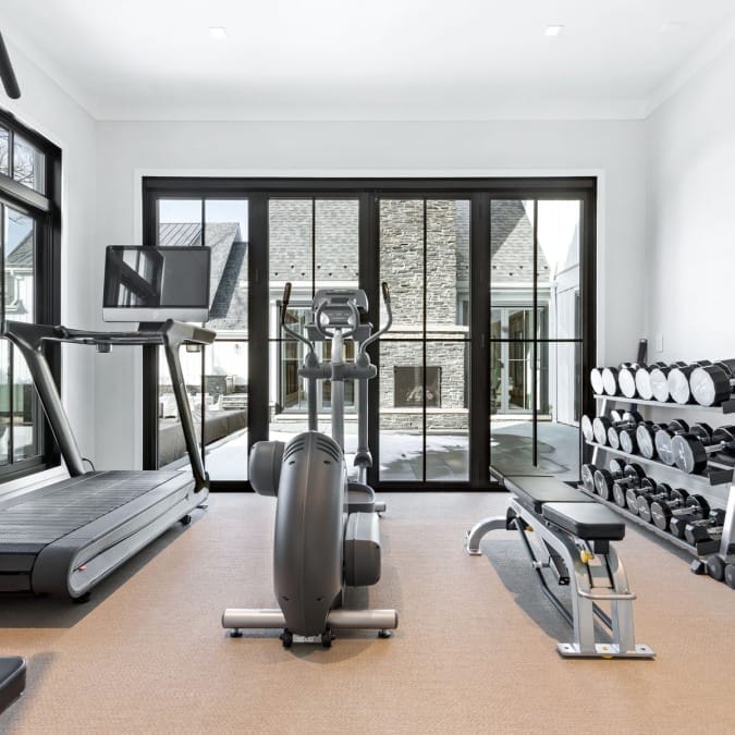 Fitness Room with Patio Access