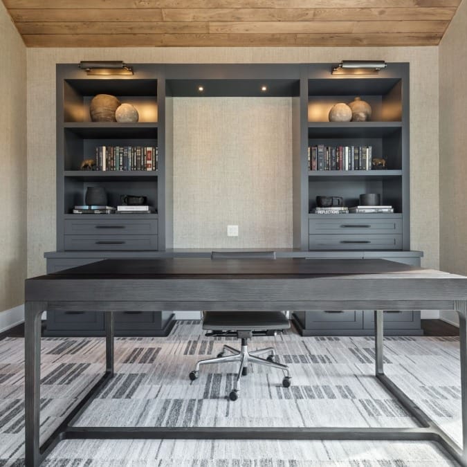 Home Office with Cabinetry Style Built-Ins